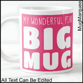Anpassad Novelty Big Mugg Rosa C58 Funny Jumbo Mugg