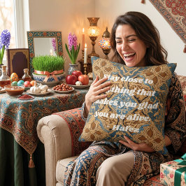 Anpassad Nowruz iransk nyårsgåva Khatam-konst Kudde