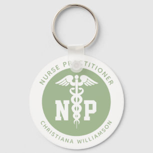 Anpassad NP Sjuksköterska Praktiker Examen Caduceu Nyckelring