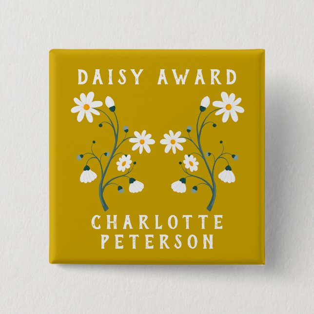 Anpassad Nurse Daisy Award Knapp (Framsida)