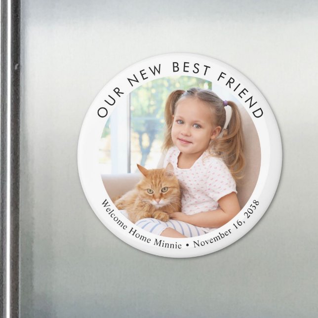Anpassad Ny Kattunge Foto Magnet (Custom New Kitten Photo Magnet)