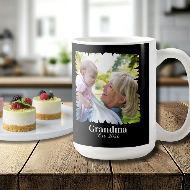 Anpassad Ny Mormor Foto Med År Kaffemugg (Skapare uppladdad)