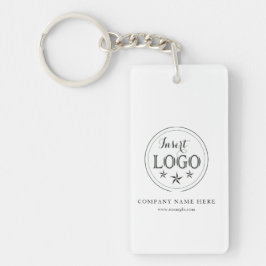 Anpassad nyckelkedja för namn och rubrik (tvåsidig