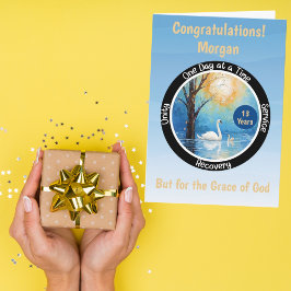 Anpassad nykterhets milstolpskort | Andligt AA-kor Kort