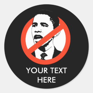 ANPASSAD OBAMA SLOGANS RUNT KLISTERMÄRKE