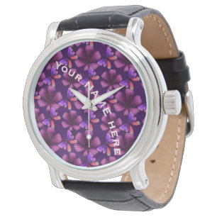 Anpassad och personlig blomster Spiral antecknings Armbandsur