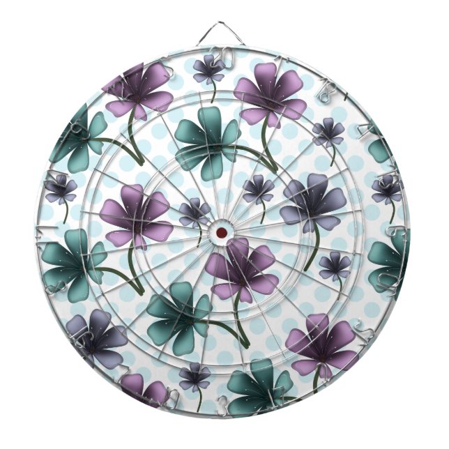 Anpassad och personlig blomsterdesign  darttavla (Framsidan)