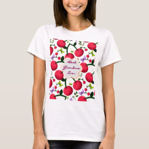 Anpassad och personlig körsbärsfjärilsgåva t shirt