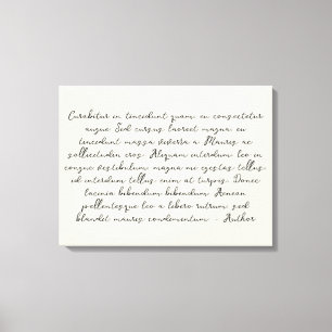 Anpassad offertkonst för dikt bröllop canvastryck