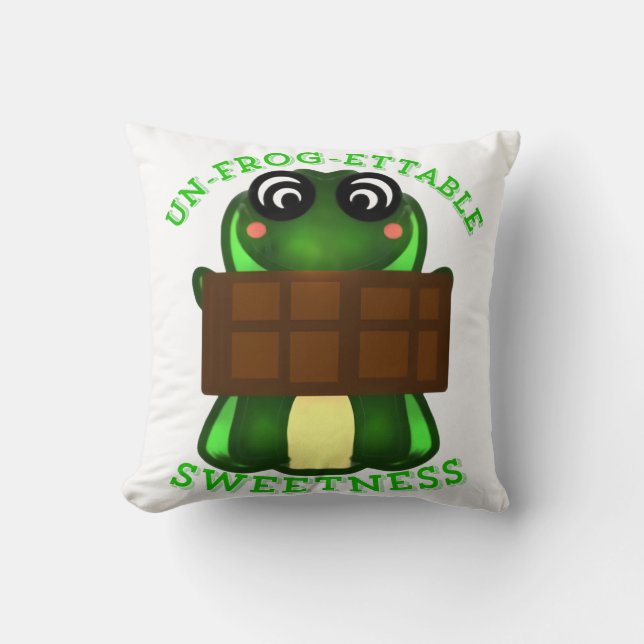 Anpassad Oför-grod-bar Söt Grodpresent T-Shirt Kudde (Framsida)