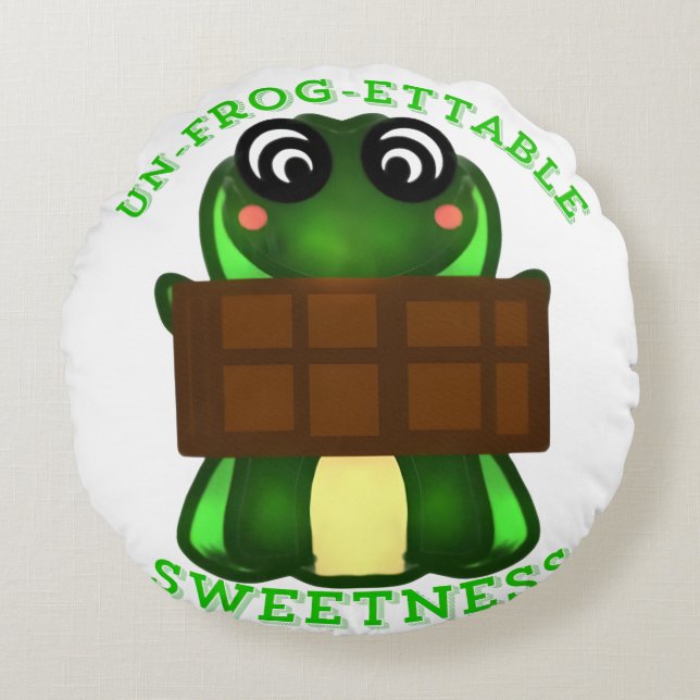 Anpassad Ofrogbar Söt Frö Gift T-Shirt Rund Kudde (Framsidan)