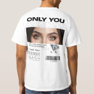 Anpassad ögonbild & namn Helt personlig T Shirt