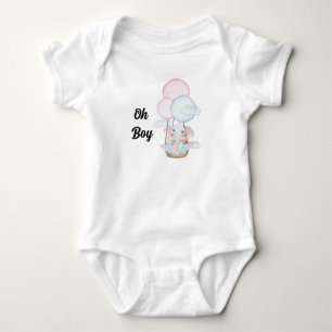 Anpassad  oh Baby  oh pojke Elefant  Baby Bodysuit T Shirt