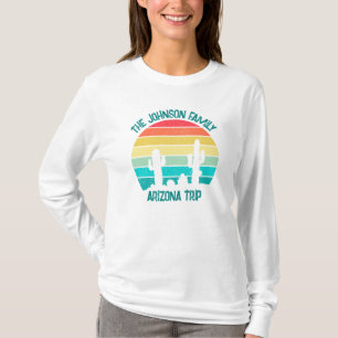Anpassad ökenkaktus solnedgång Dam Långärmad T Shirt