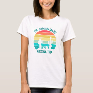 Anpassad Ökenkaktus Solnedgångsresa Dam T Shirt