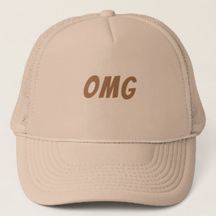 Anpassad OMG Text Khaki Färg Trucker Hattar Keps
