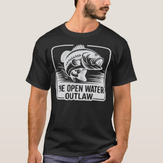 Anpassad Öppet Vatten Abborre Outlaw T Shirt