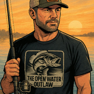 Anpassad Öppet Vatten Abborre Outlaw T Shirt