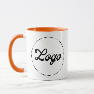 Anpassad Orange Kombinationslogotyp Mugg