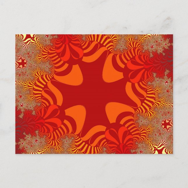 Anpassad Orange Röd Kors Postkort Vykort (Framsida)