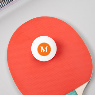 Anpassad Orange Vit Monogram Bordtennis Öl Pingisboll