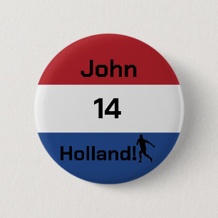Anpassad Oranje Supporteranda Knapp