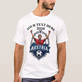 Anpassad Österrike Fotbollslag Supporter T Shirt