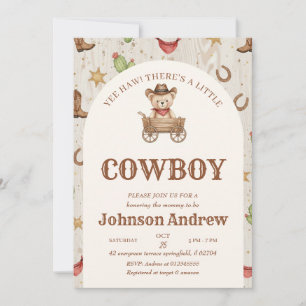 Anpassad Outlaw Cowboy Baby Shower Inbjudan