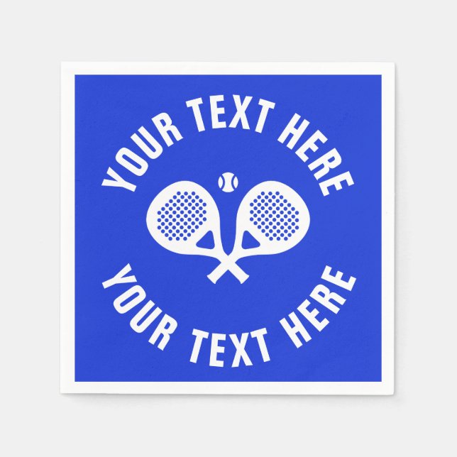 Anpassad padel tennis pappersservett (Framsidan)