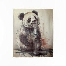 Anpassad Panda Musikfabrik Sjungande Gobeläng