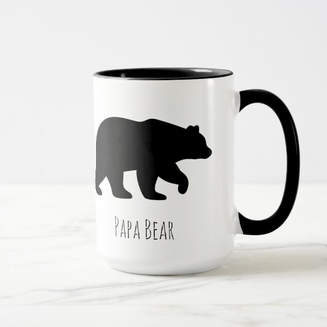 Anpassad Pappa Björn Kaffe Mugg (Höger)