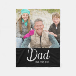 Anpassad Pappa Etablerad Foto Fleecefilt
