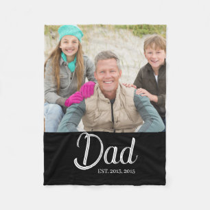 Anpassad Pappa Etablerad Foto Fleecefilt