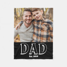 Anpassad Pappa Etablerad Foto Fleecefilt