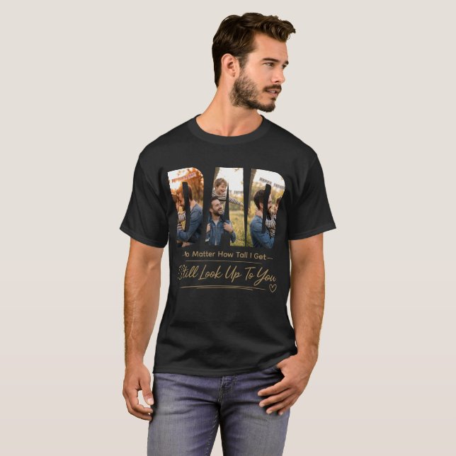 Anpassad Pappa Foto T-Shirt (Hel framsida)