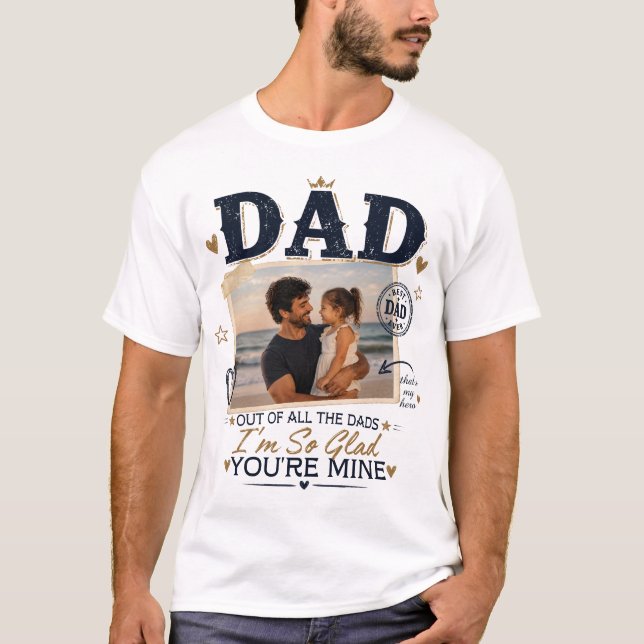 Anpassad Pappa Foto T-Shirt (Framsida)