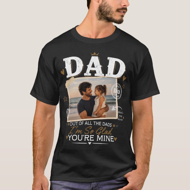 Anpassad Pappa Foto T-Shirt (Framsida)
