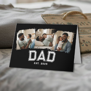 Anpassad Pappa Grundade Första Fars Dag 3 Foto Kort