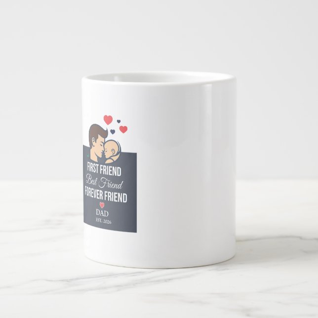 Anpassad Pappa Kaffemugg Jumbo Mugg (Framsidan)