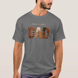 Anpassad Pappa Med Barnens Namn T-Shirt
