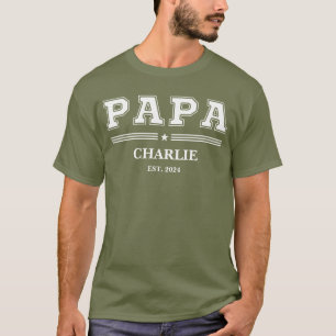 Anpassad Pappa Namn Fars Dag Personligt Gåva T Shirt