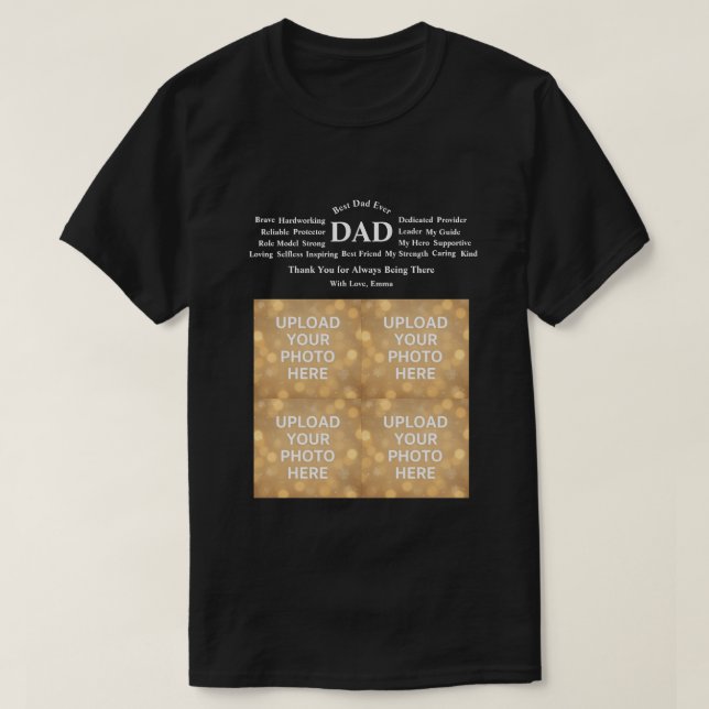 Anpassad Pappa T-Shirt (Design framsida)