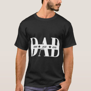 Anpassad Pappa Tröja Med Barnens Namn, Pappa T-Shi