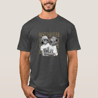 Anpassad Pappa Vintage Foto T-Shirt,Personlig far T Shirt