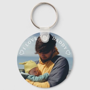 Anpassad pappanyckelring, jag älskar dig pappa fot nyckelring