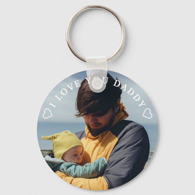 Anpassad pappanyckelring, jag älskar dig pappa fot nyckelring (Framsida)