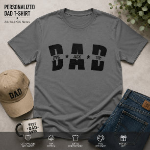 Anpassad pappatröja med barns namn t shirt