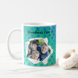 Anpassad Pappershål Foto Blå Punkter Mall Kaffemugg