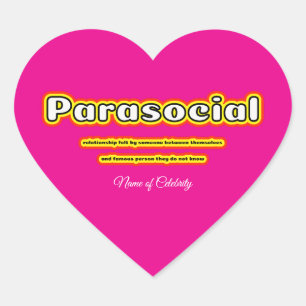Anpassad Parasocial Kändissticker Hjärtformat Klistermärke