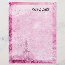 Anpassad Paris-tema Vintage Scrapbook-skrivpapper
